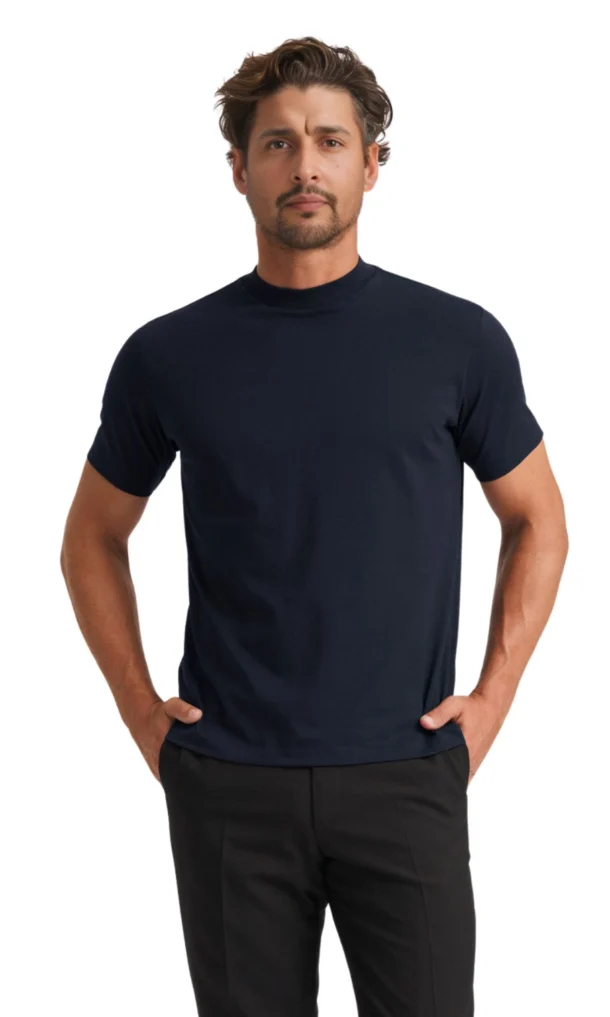 Blue Round Neck T-Shirt for Men