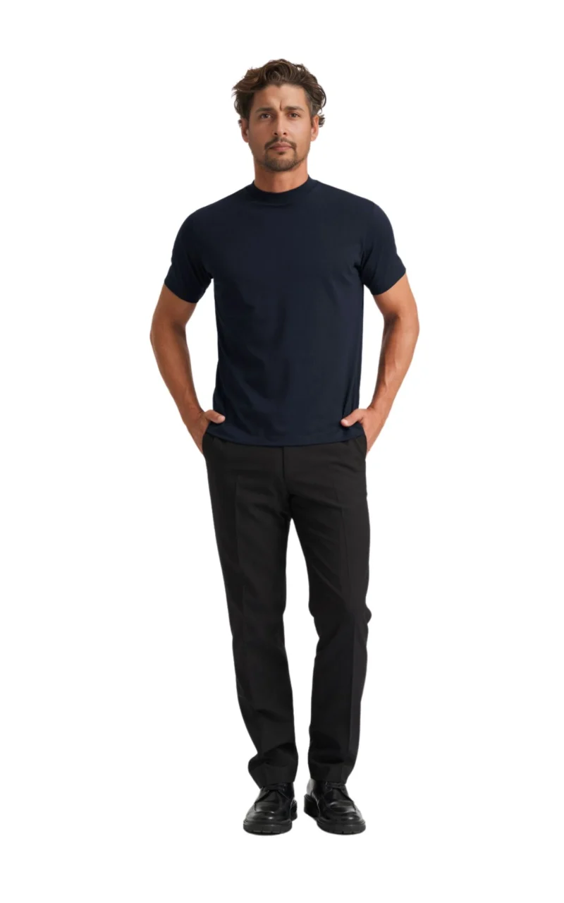 Blue Round Neck T-Shirt for Men